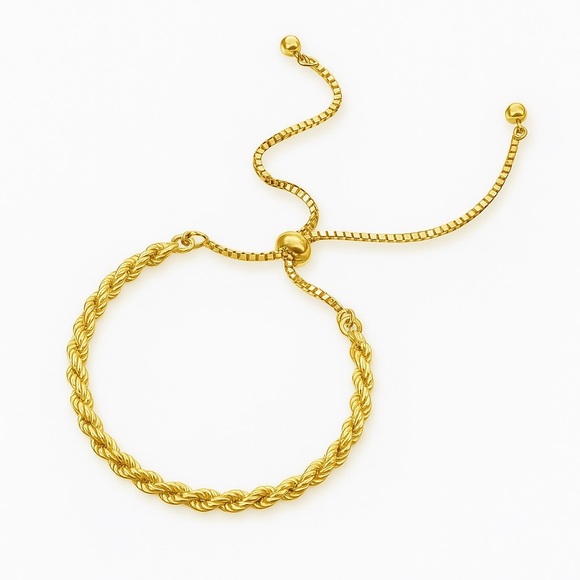 Gold Bangle Tassel Bracelet - Picture 3 of 4